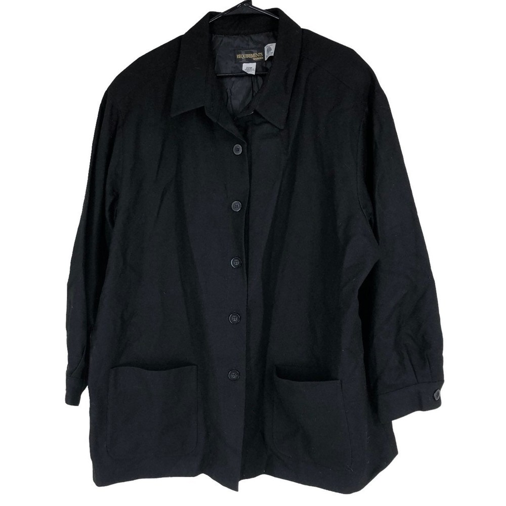 Plus Size 22W 100% Wool Dress Jacket Blazer VINTAGE Requirements Woman Lined